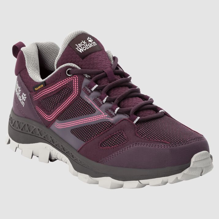 Jack Wolfskin Womens Downhill Texapore Low Hiking Shoes Burgundy/Pink 645912EFZ